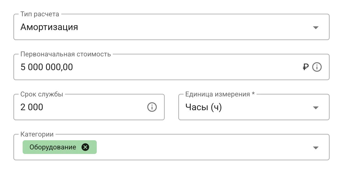 Учет амортизации оборудования